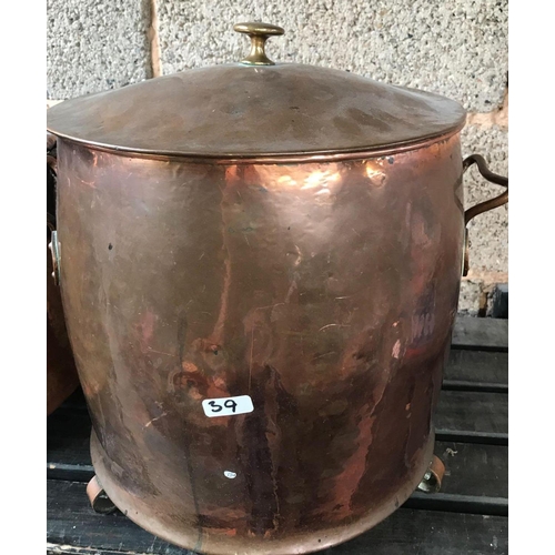 39 - 2 COPPER COAL OR LOG BUCKETS