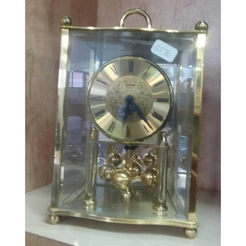 985 - LONDON CLOCK COMPANY WALL CLOCK NEW IN BOX & BRASS & GLASS TORSION CLOCK BY KUNDO