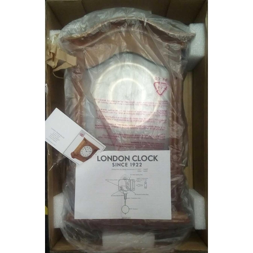 985 - LONDON CLOCK COMPANY WALL CLOCK NEW IN BOX & BRASS & GLASS TORSION CLOCK BY KUNDO