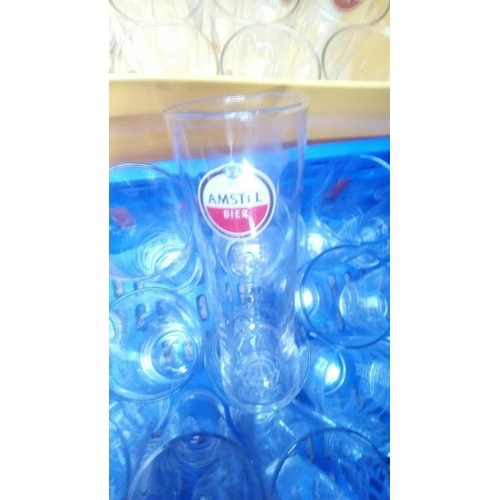 100 - 2 CARTONS OF AMSTEL DRINKING GLASSES & OTHERS