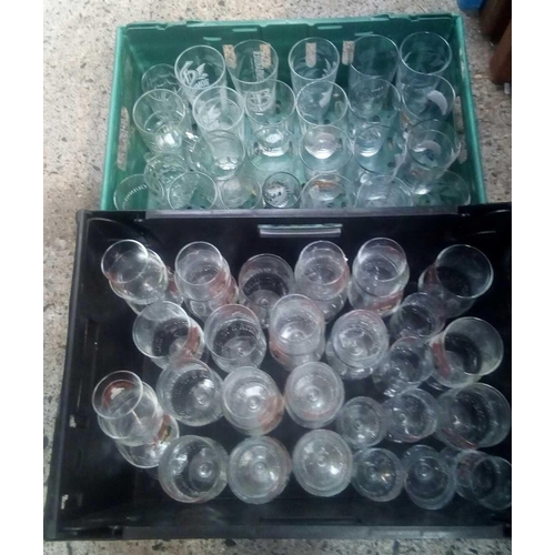 104 - 2 CARTONS OF PINT & HALF PINT BEER & CIDER GLASSES