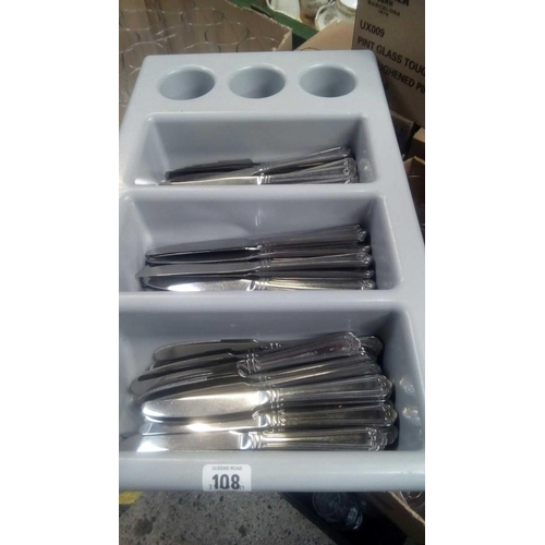 108 - 3 CARTONS OF OLYMPIA STAINLESS STEEL CUTLERY