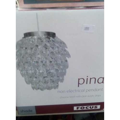 115 - PINA NO ELECTRICAL PENDANT, SAMER WALL LIGHT & 2 SMALL JEWEL CASES (ALL BOXED & NEW)