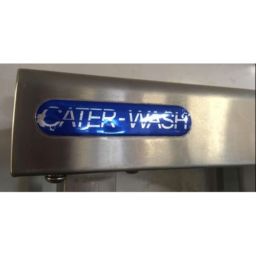 136 - CATER-WASH STAINLESS STEEL DOUBLE BOWL SINK UNIT & DRAINER