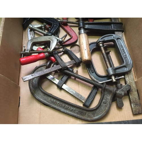 163 - CARTON OF APPROX 12 VARIOUS G-CLAMPS