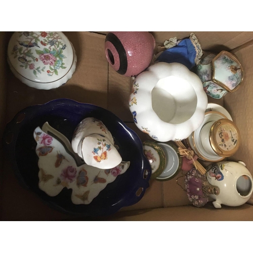 222 - 2 CARTONS OF AYNSLEY BONE CHINA ETC