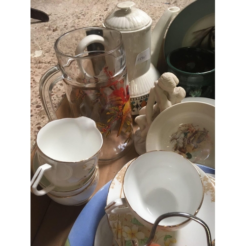 230 - CARTON OF VARIOUS CHINA, POTTERY & GLASSWARE