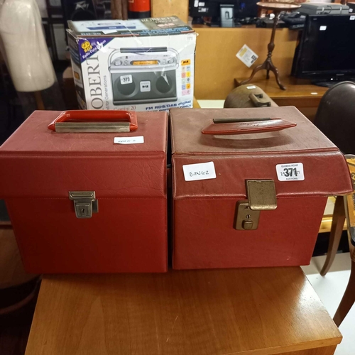 371 - 2 CARRYING CASES OF 60'S, 70'S & 80'S 45 RPM SINGLES