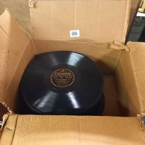 375 - BOX OF APPROX 50 78 RPM RECORDS