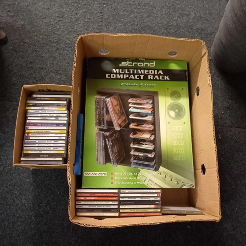 377 - BOX OF CLASSICAL CD'S & CD RACK