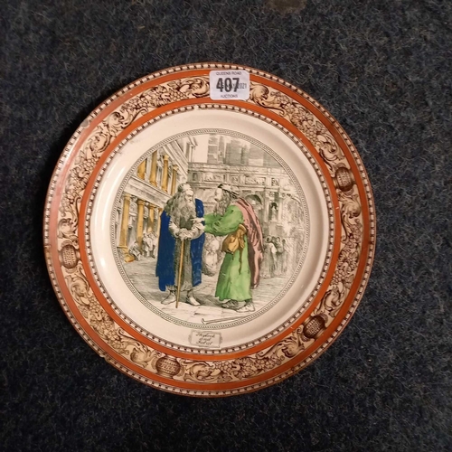 407 - 2 ROYAL DOULTON KINGS WARE PLATES & AN ADAMS PLATE A/F