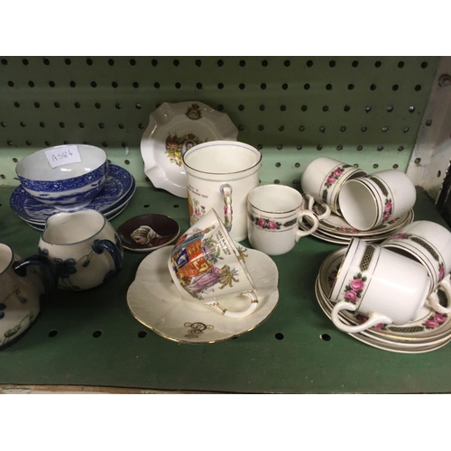 451 - SHELF OF VARIOUS TEA WARE ETC