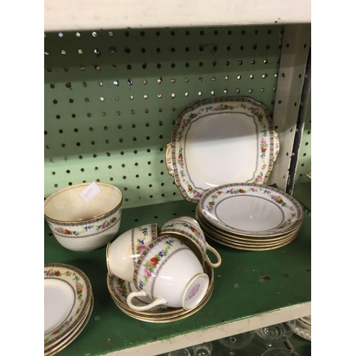 457 - SHELF OF GROSVENOR CHINA TEA WARE