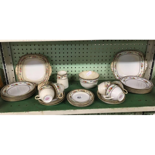 457 - SHELF OF GROSVENOR CHINA TEA WARE