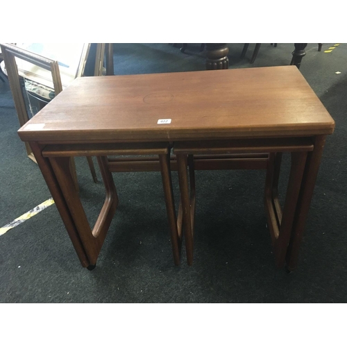 472 - McINTOSH NEST OF TABLES WITH FOLDING TOP