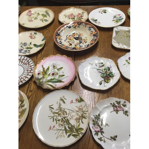 477 - COLLECTION OF APPROX 25 VARIOUS HAND PAINTED & OTHER TEA PLATES, CAKE PLATES ETC