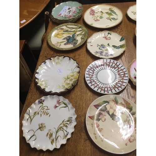 477 - COLLECTION OF APPROX 25 VARIOUS HAND PAINTED & OTHER TEA PLATES, CAKE PLATES ETC