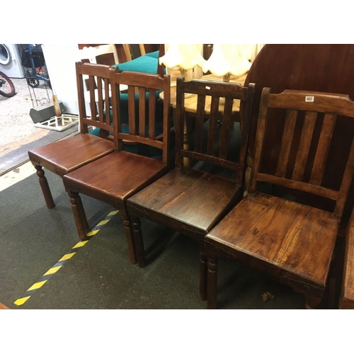 502 - 4 MAHOGANY DINING CHAIRS