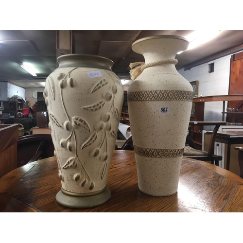 507 - PAIR OF LARGE MODERN POTTERY VASES