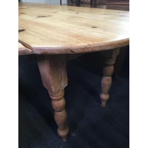 510 - ANTIQUE HEAVY STRIPPED PINE FARM HOUSE DINING TABLE 6ft 6'' LONG X 2ft 3'' WIDE EXTENDING TO 4ft WID... 