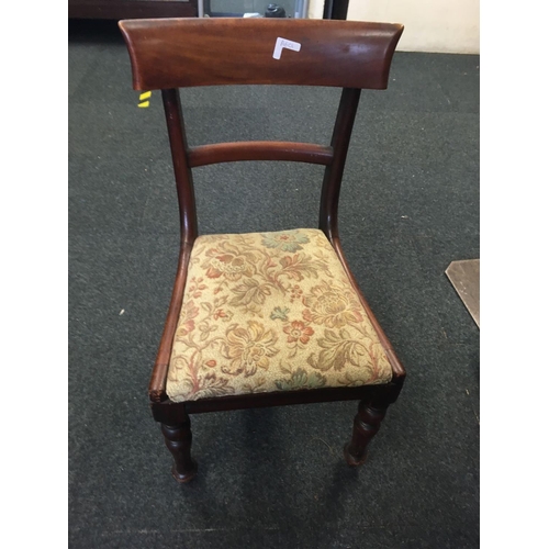 547 - PAIR OF VICTORIAN MAHOGANY UPHOLSTERED DINING CHAIRS