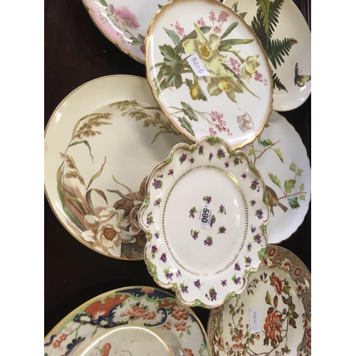 590 - COLLECTION OF 17 HAND PAINTED & OTHER DECORATIVE PLATES