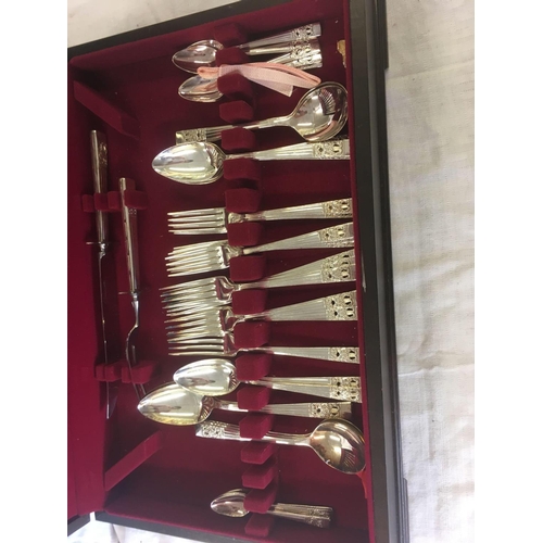 596 - PART CANTEEN OF STAINLESS STEEL CUTLERY BY ONEIDA (INCOMPLETE)