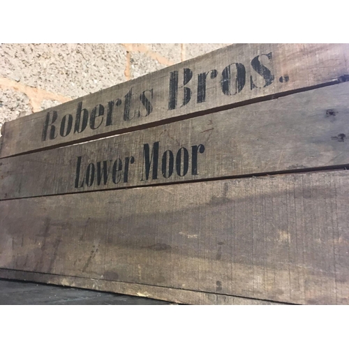 66 - VINTAGE WOODEN CRATE BY ROBERTS BROTHERS, LOWER MOOR