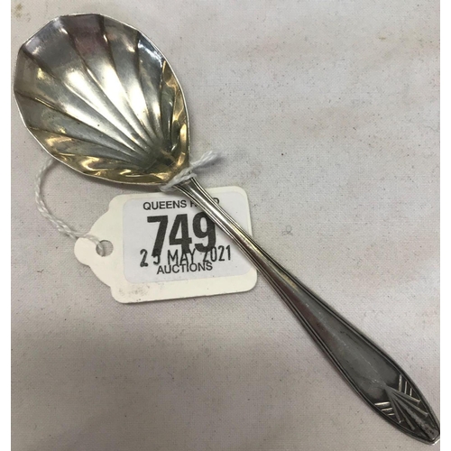 749 - AN ART DECO PERIOD JAM SPOON - SHEFFIELD 1934