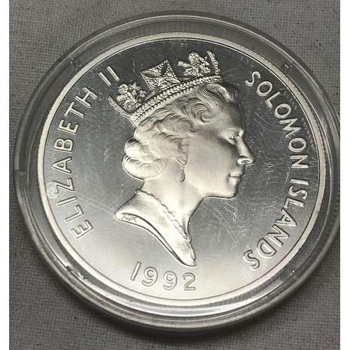 755 - A 1993 SILVER SOLOMON ISLAND PROOF CROWN