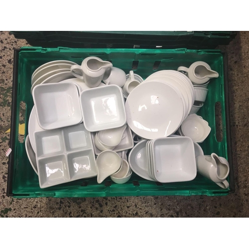 81 - 2 CARTONS OF WHITE COMMERCIAL DINNERWARE