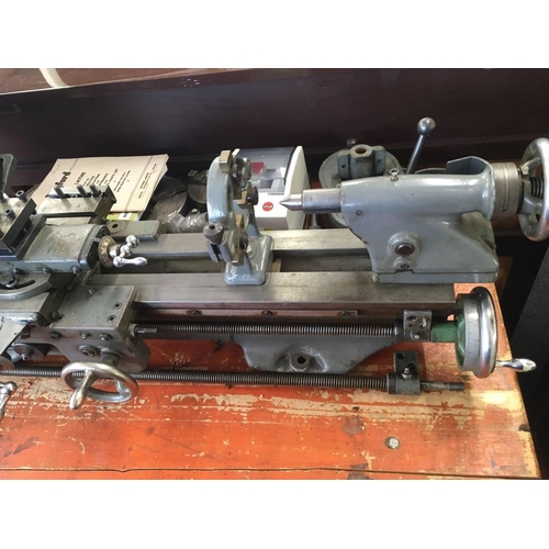 178 - MYFORD ML7 3.5'' CENTRE HEIGHT LATHE WITH LEAD SCREW GEAR BOX, TOOL POSY & SPARE TOOL POST, (INDEX P... 
