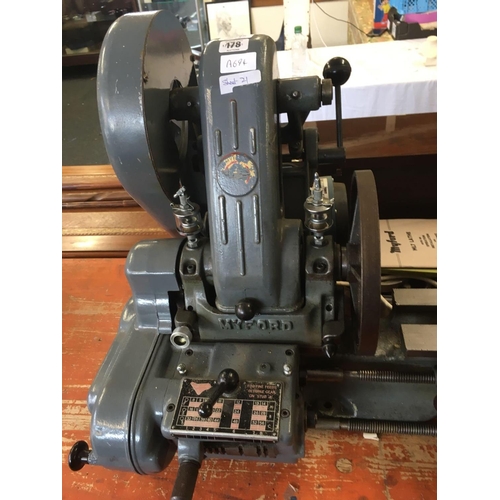 178 - MYFORD ML7 3.5'' CENTRE HEIGHT LATHE WITH LEAD SCREW GEAR BOX, TOOL POSY & SPARE TOOL POST, (INDEX P... 