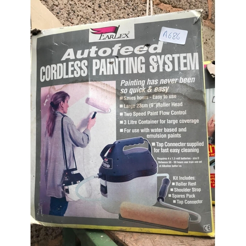 2 - CORDLESS PAINTING SYSTEM, STEAM WALL PAPER STRIPPER & SUPER SPRAYER 120 - ALL BY EARLEX (NO LEAD)