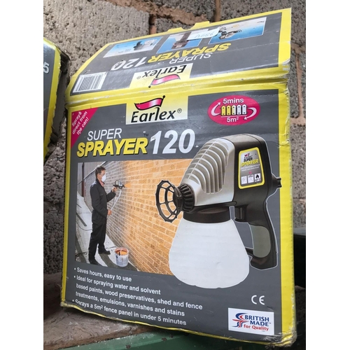 2 - CORDLESS PAINTING SYSTEM, STEAM WALL PAPER STRIPPER & SUPER SPRAYER 120 - ALL BY EARLEX (NO LEAD)