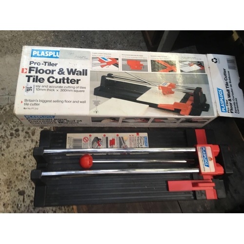 16 - FLOOR & WALL TILE CUTTER, NEW IN BOX, BLACK & DECKER SANDER & BLACK & DECKER PROFILE SANDER