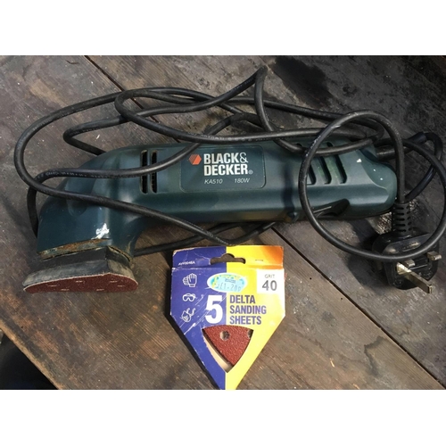 16 - FLOOR & WALL TILE CUTTER, NEW IN BOX, BLACK & DECKER SANDER & BLACK & DECKER PROFILE SANDER