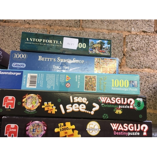 30 - 10 VARIOUS JIGSAW PUZZLES INCL; BETTIES SWEET SHOP & CORONATION STREET