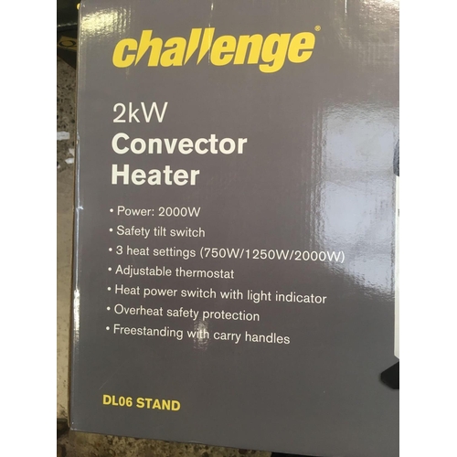 37 - 2Kw CONVECTOR HEATER, 12'' TILE CUTTER & A FLOOD LIGHT, ALL NEW IN BOXES
