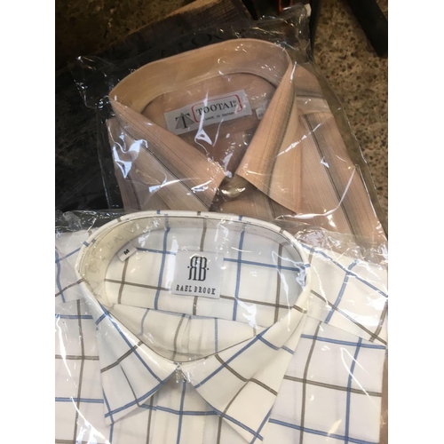 38 - MEN'S SHIRTS, MEDIUM SIZE, NEW IN PACKETS