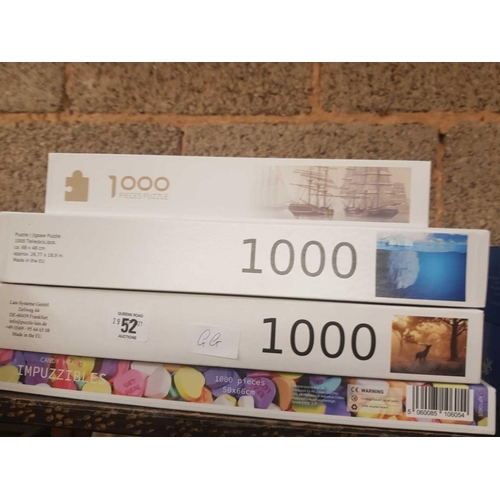 52 - 8 VARIOUS JIGSAW PUZZLES