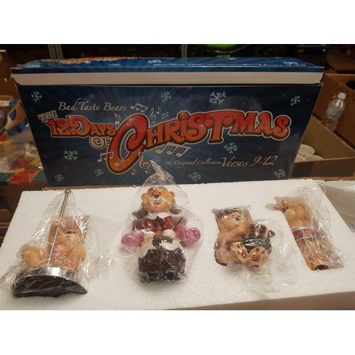 95 - 8 BOXES OF BAD TASTE BEARS 'THE TWELVE DAYS OF CHRISTMAS