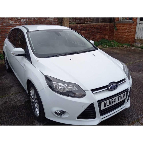 1 - FORD FOCUS ZETEC 105, 1.6 C, PETROL, 5 DOOR HATCHBACK, WJ64 TVW, REGISTRATION 2014, COLOUR WHITE, MI... 