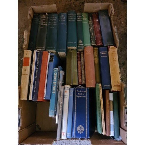 168 - CARTON OF BOOKS, BOX OF POETRY