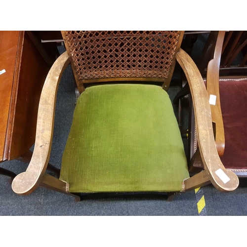 298 - WEAVED BACK ELBOW CHAIR