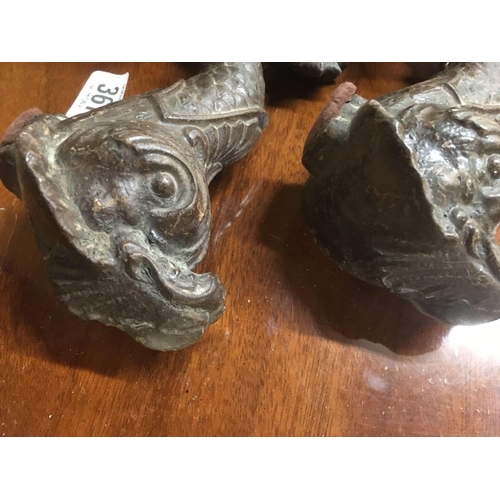 361 - PAIR OF METAL FISH FIGURE DOOR KNOCKERS