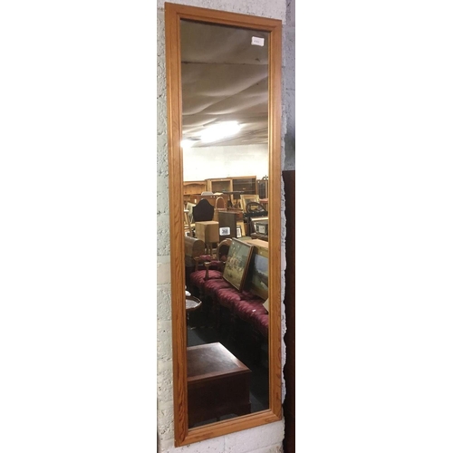 368 - PINE FRAMED HALL MIRROR