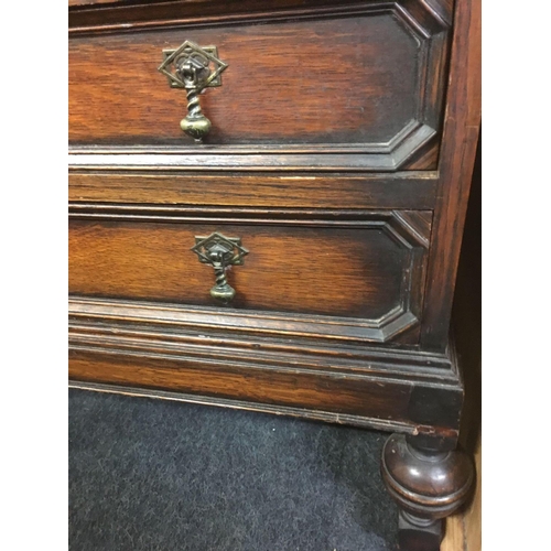 379 - OAK BUREAU CHEST