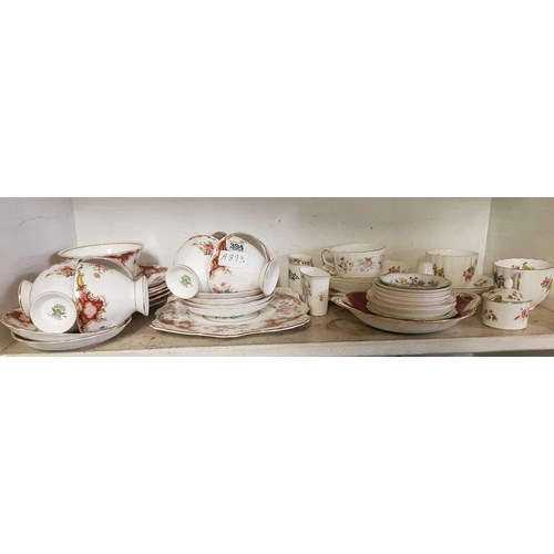 394 - SHELF OF ROYAL TUSCAN WINDSOR CHINA, MINTON CHINAWARE