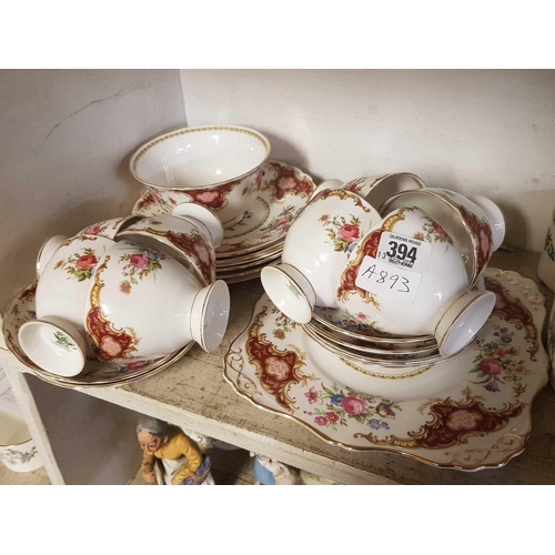 394 - SHELF OF ROYAL TUSCAN WINDSOR CHINA, MINTON CHINAWARE